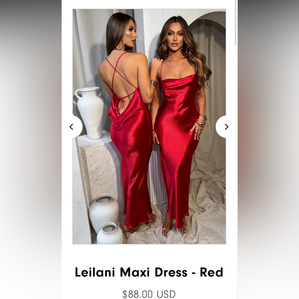 Babyboo Fashion red maxi dress